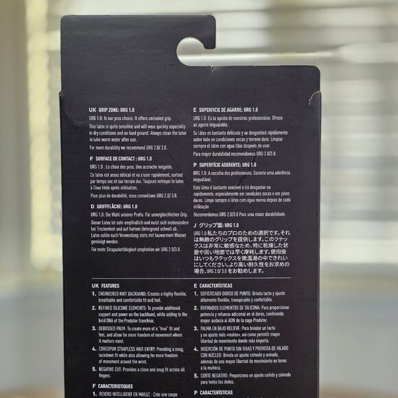 Adidas Predator Goalkeeper Pro Gloves FSP Black Orange White Texturized Size 8.5 - Picture 14 of 16